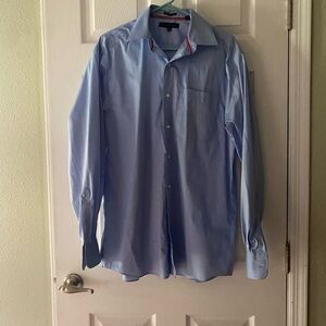 Tommy Hilfiger Blue Dress Shirt Classic Style